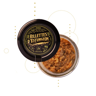 Sturgeon rillettes in olive oil