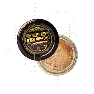 Rillettes d'esturgeon Prunier à l'huile d'olive