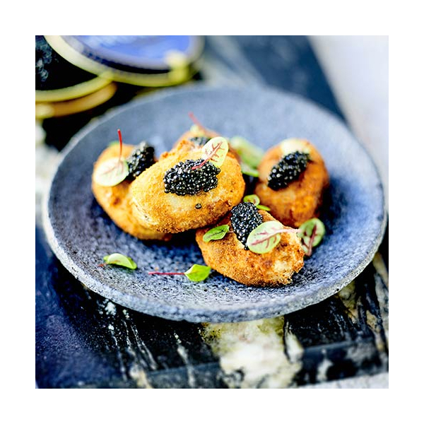 Croquetas au caviar Malossol Prunier - Caviar d'Aquitaine 100% français