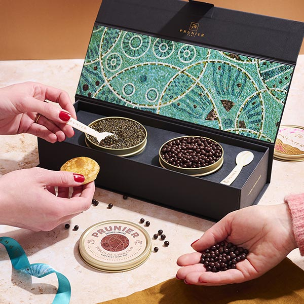 Coffret cadeau de Pâques caviar et chocolat