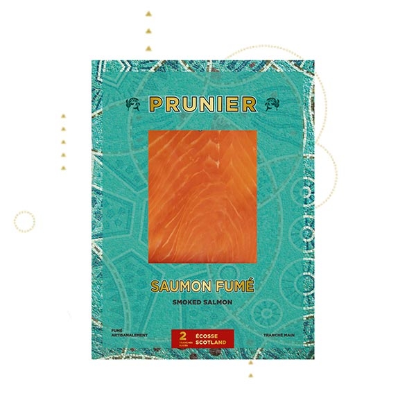 Prunier Scottish smoked salmon slices (2 or 4 slices)