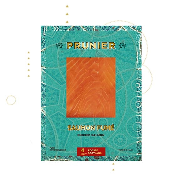 Prunier Scottish smoked salmon slices (2 or 4 slices)