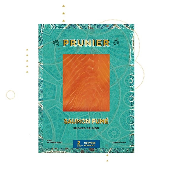 Norwegian smoked salmon slices Prunier (2 or 4 slices)