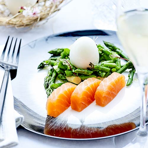 recette pâques saumon oeuf asperges